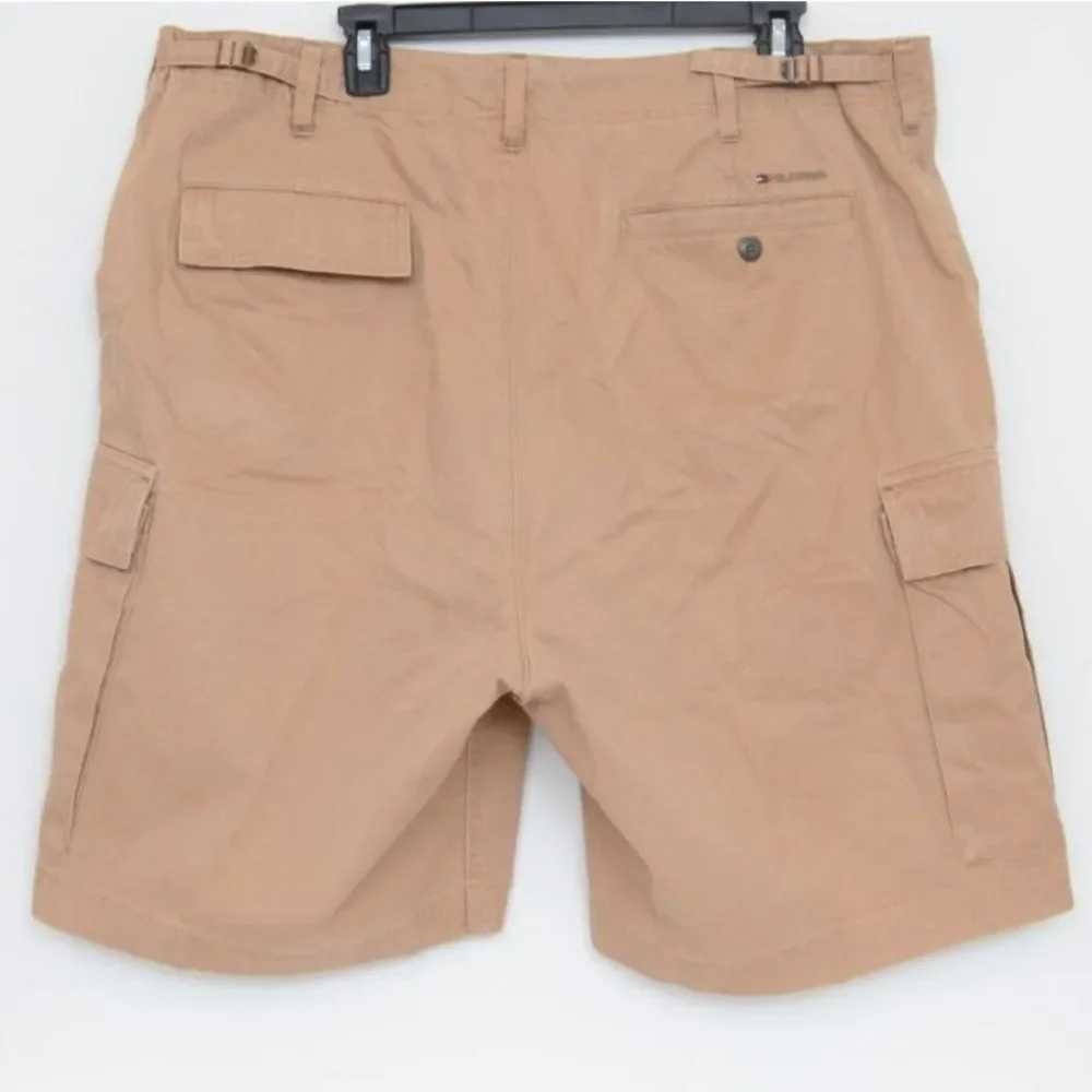 Tommy Hilfiger Men's 40 Khaki Cargo Short Adjustable Belt Straps Cotton Vacation - Picture 3 of 7